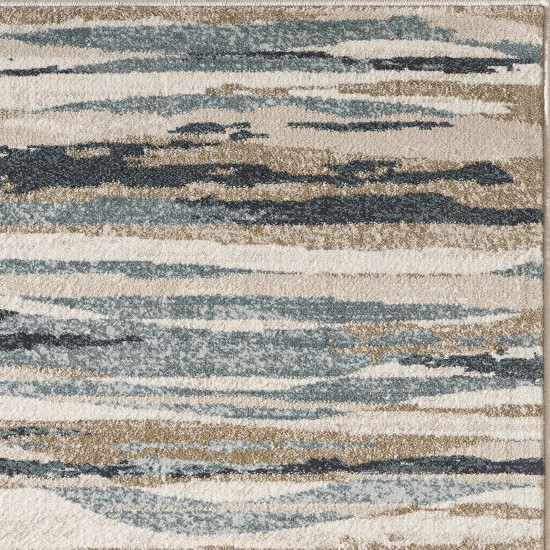 Avalon Ivory/Blue Landscapes 7'10" Round Rug