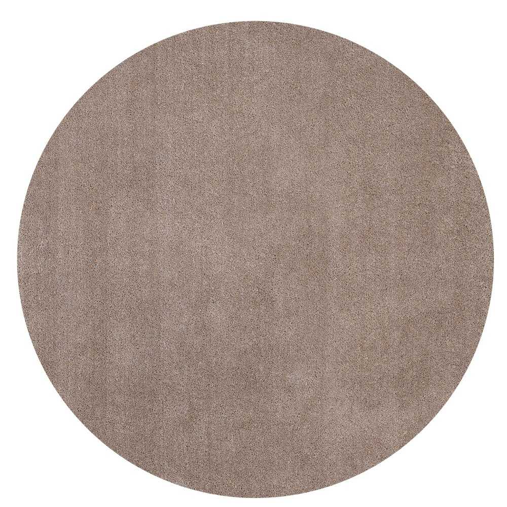 Bliss Beige Shag 6' Round Rug