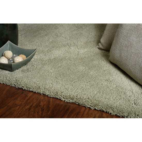 Bliss Sage Shag 2'3" x 7'6" Runner Rug