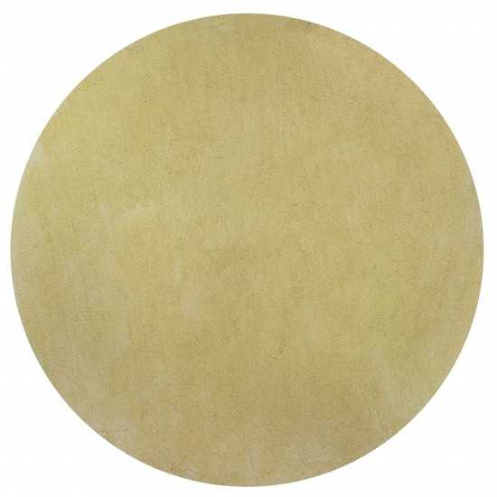 Bliss Canary Yellow Shag 6' Round Rug