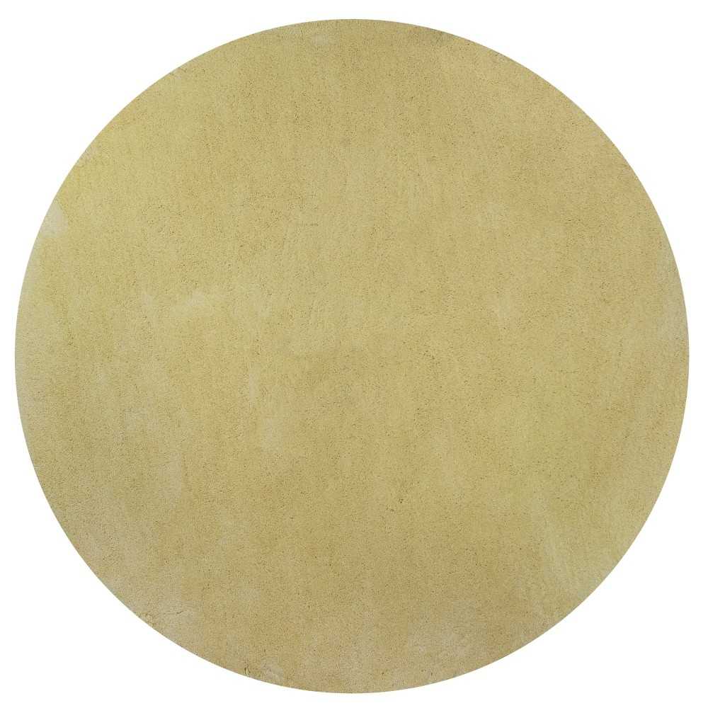 Bliss Canary Yellow Shag 8' Round Rug