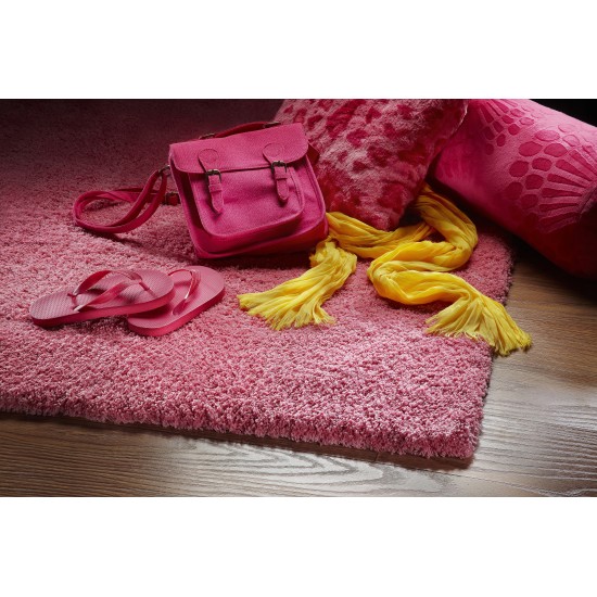 Bliss Hot Pink Shag 2'3" x 7'6" Runner Rug