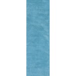 Bliss Highlighter Blue Shag 2'3" x 7'6" Runner Rug