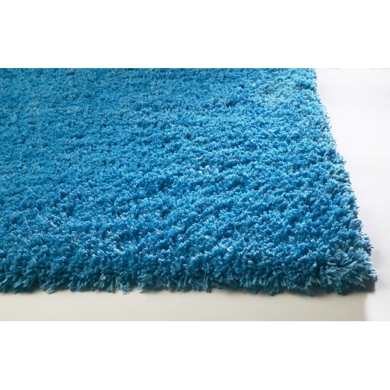 Bliss Highlighter Blue Shag 2'3" x 7'6" Runner Rug