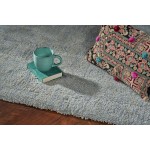 Bliss Blue Heather Shag 2'3" x 7'6" Runner Rug