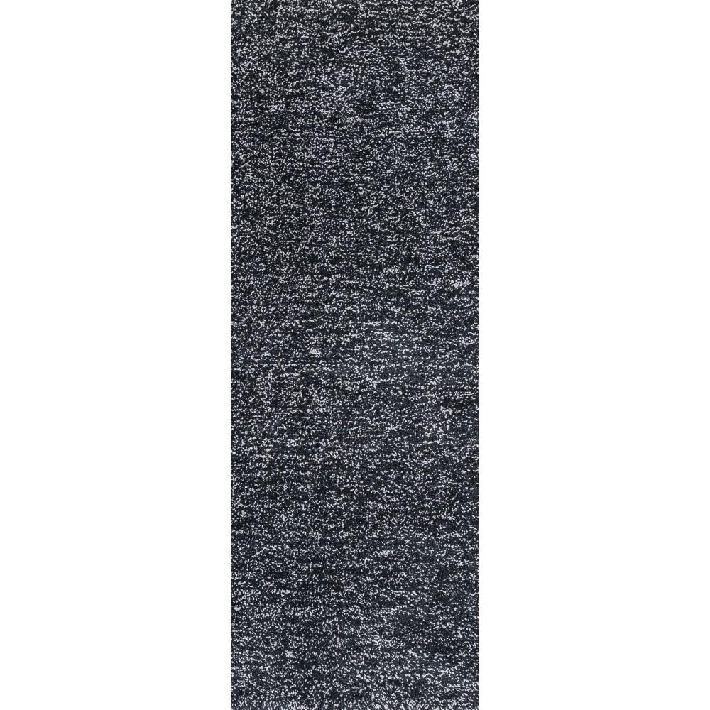 Bliss Black Heather Shag 2'3" x 7'6" Runner Rug