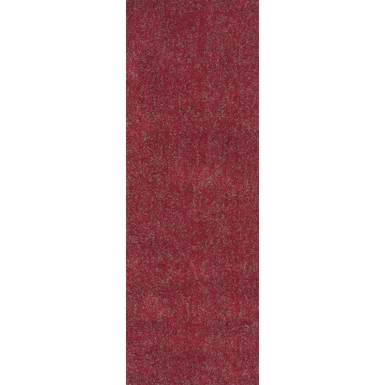 Bliss Red Heather Shag 2'3" x 7'6" Runner Rug