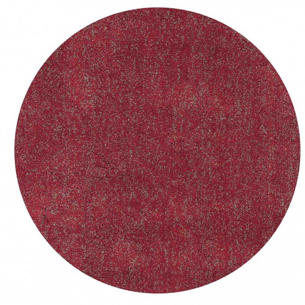 Bliss Red Heather Shag 6' Round Rug