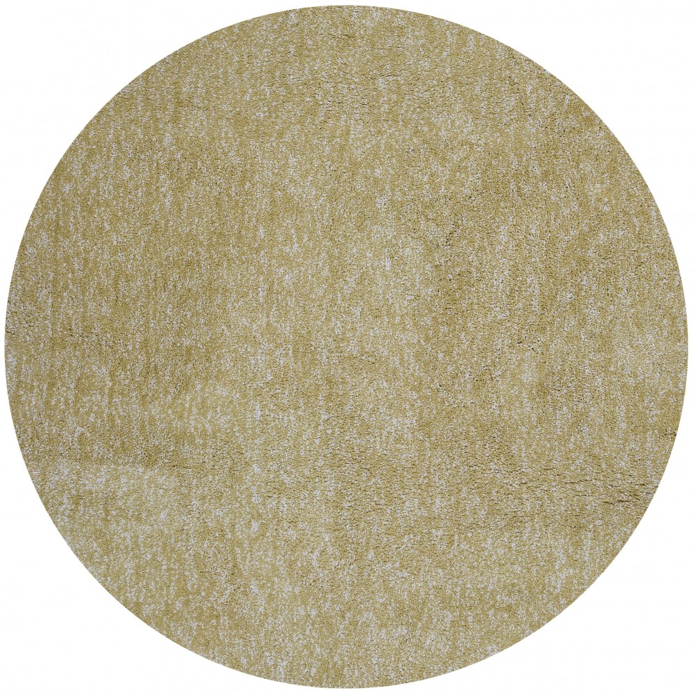 Bliss Yellow Heather Shag 8' Round Rug