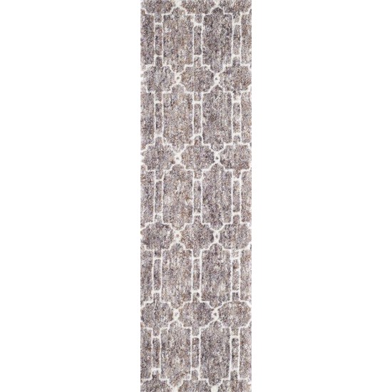 Bungalow Mocha Mosaic 2'2" x 7'6" Runner Rug