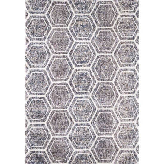 Bungalow Grey/Teal Dimensions 3'3" x 4'11 Rug