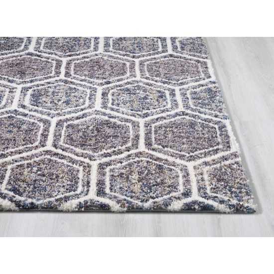 Bungalow Grey/Teal Dimensions 3'3" x 4'11 Rug