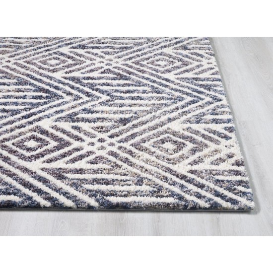 Bungalow Grey/Ivory Montauk 2'2" x 7'6" Runner Rug