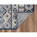 Calla Grey/Blue Aztec 6'7" x 9' Rug