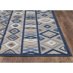 Calla Grey/Blue Aztec 6'7" x 9' Rug