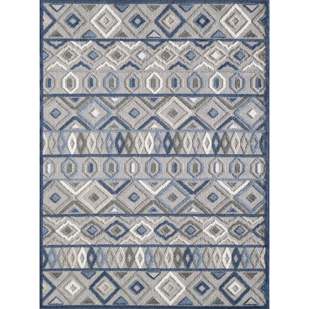 Calla Grey/Blue Aztec 7'10" x 9'10" Rug