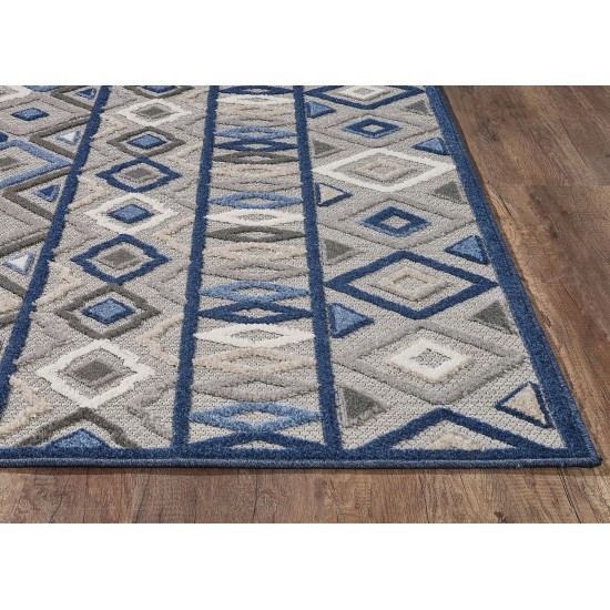 Calla Grey/Blue Aztec 7'10" x 9'10" Rug