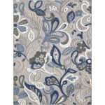 Calla Grey/Blue Leila 3'3" x 4'11" Rug