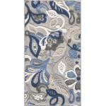 Calla Grey/Blue Leila 5'3" x 7' Rug