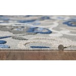 Calla Grey/Blue Leila 5'3" x 7' Rug