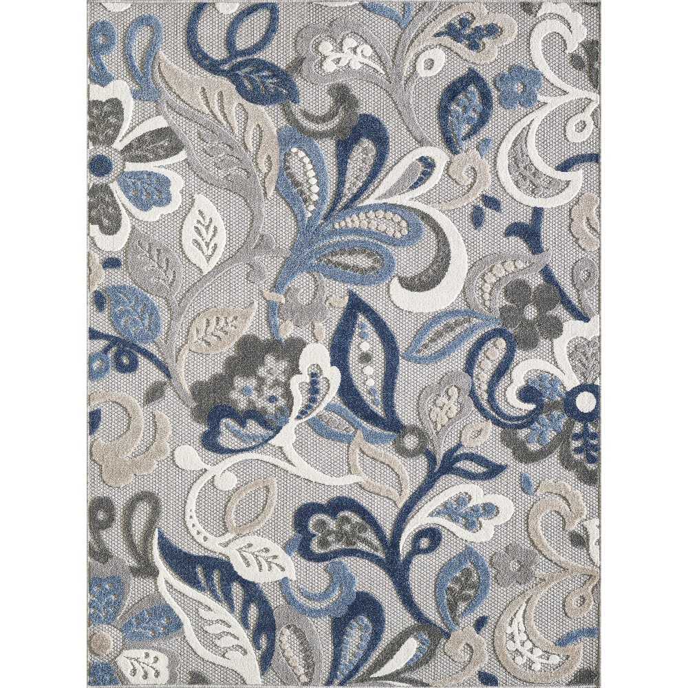 Calla Grey/Blue Leila 7'10" x 9'10" Rug