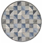 Calla Blue Scope 7'10' Round Rug