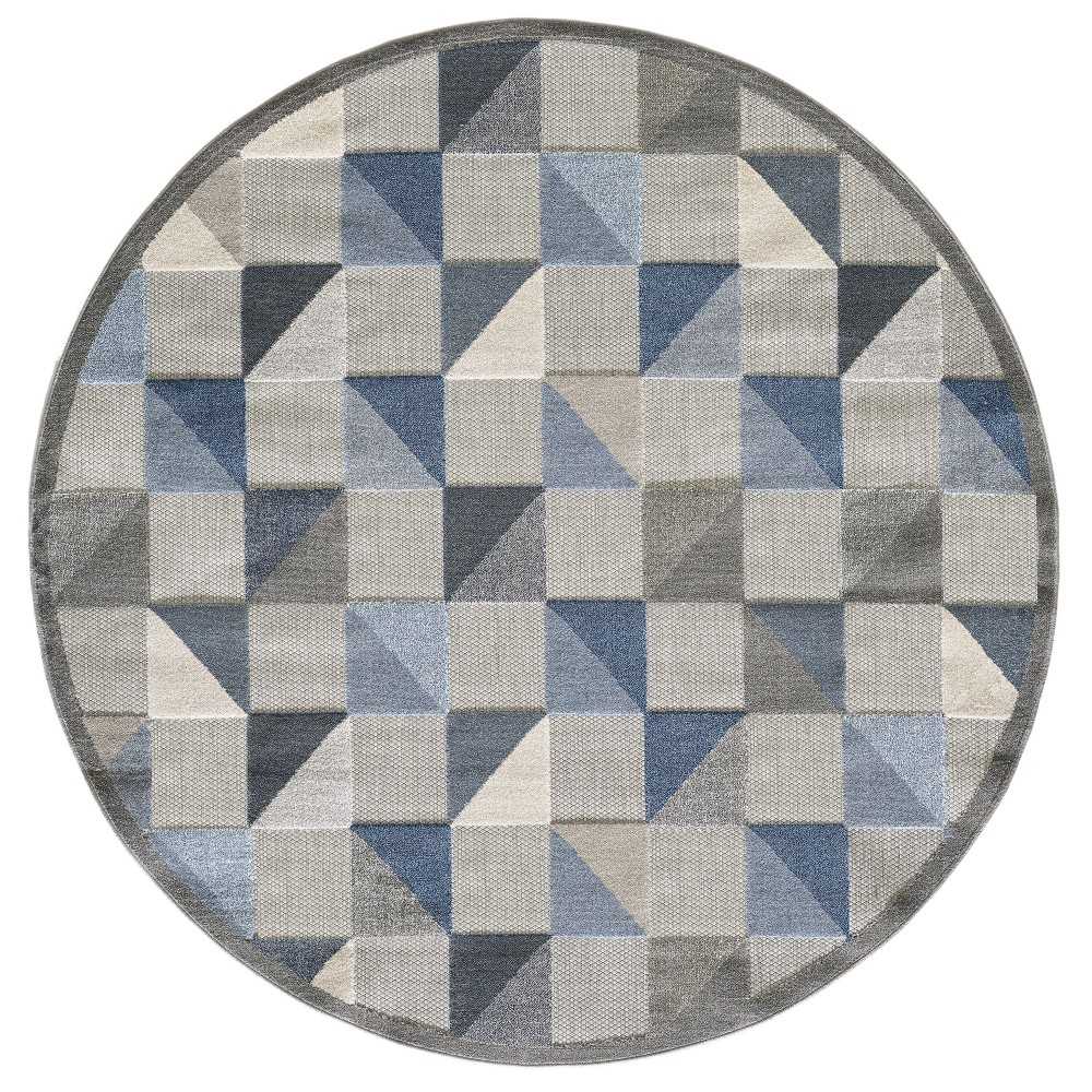 Calla Blue Scope 7'10' Round Rug