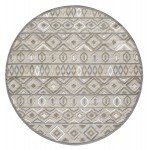 Calla Grey Aztec 7'10' Round Rug