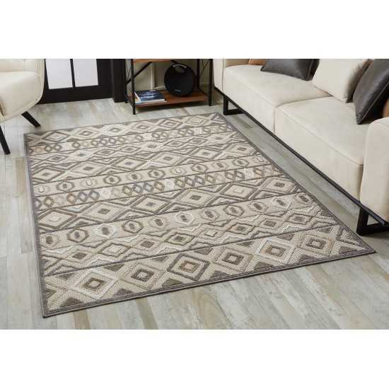 Calla Grey Aztec 7'10' Round Rug