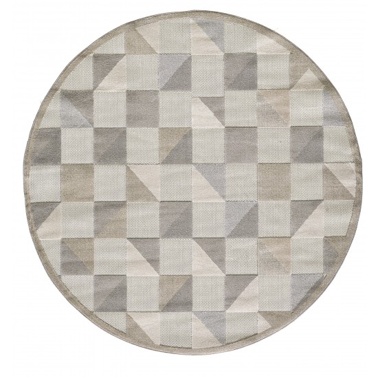 Calla Grey Scope 7'10' Round Rug