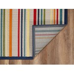 Calla Ivory/Multi Stripes 3'3" x 4'11" Rug