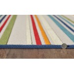 Calla Ivory/Multi Stripes 3'3" x 4'11" Rug