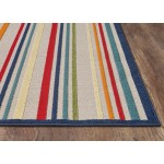 Calla Ivory/Multi Stripes 3'3" x 4'11" Rug