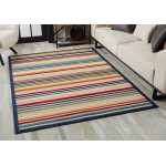 Calla Ivory/Multi Stripes 3'3" x 4'11" Rug