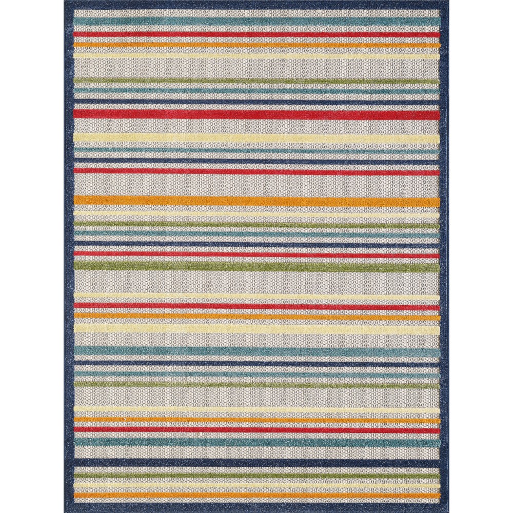 Calla Ivory/Multi Stripes 7'10" x 9'10" Rug