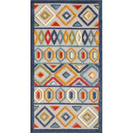 Calla Ivory/Multi Aztec 2'2" x 4' Rug