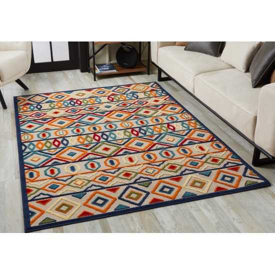 Calla Ivory/Multi Aztec 2'2" x 4' Rug