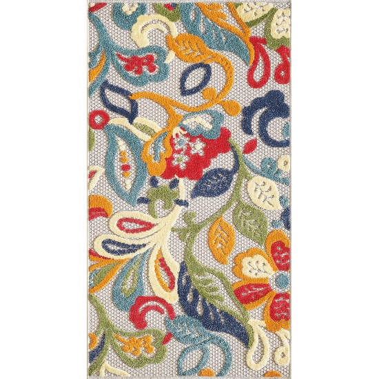 Calla Ivory/Multi Leila 3'3" x 4'11" Rug