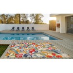 Calla Ivory/Multi Leila 5'3" x 7' Rug