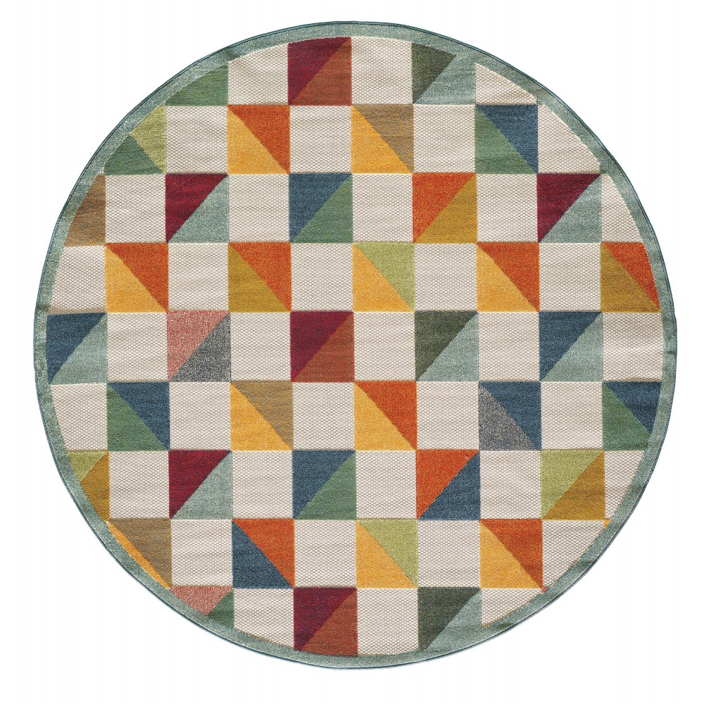 Calla Ivory/Multi Scope 7'10' Round Rug