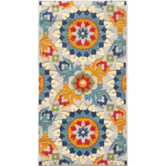 Calla Ivory/Multi Manor 2'2" x 4' Rug