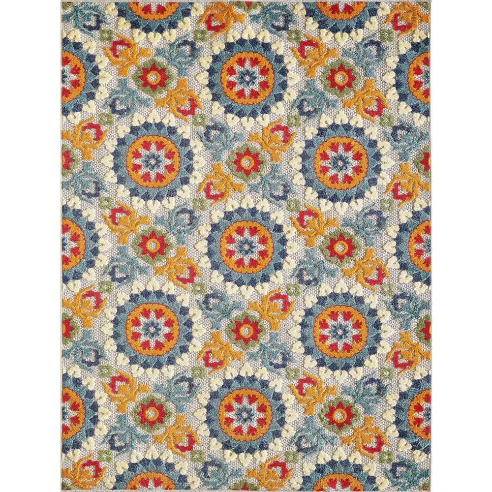 Calla Ivory/Multi Manor 6'7" x 9' Rug Calla Ivory/Multi Manor 6'7" x 9' Rug