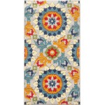 Calla Ivory/Multi Manor 6'7" x 9' Rug
