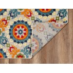 Calla Ivory/Multi Manor 6'7" x 9' Rug