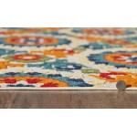 Calla Ivory/Multi Manor 6'7" x 9' Rug
