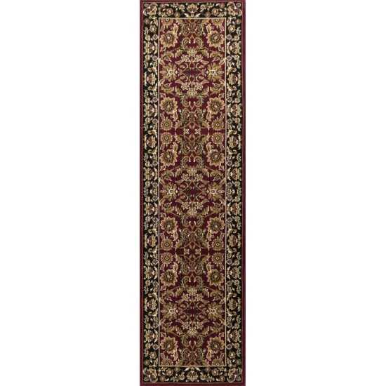 Cambridge Red/Black Kashan 2'2" x 7'11" Runner Rug