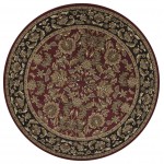 Cambridge Red/Black Kashan 7'7" Round Rug