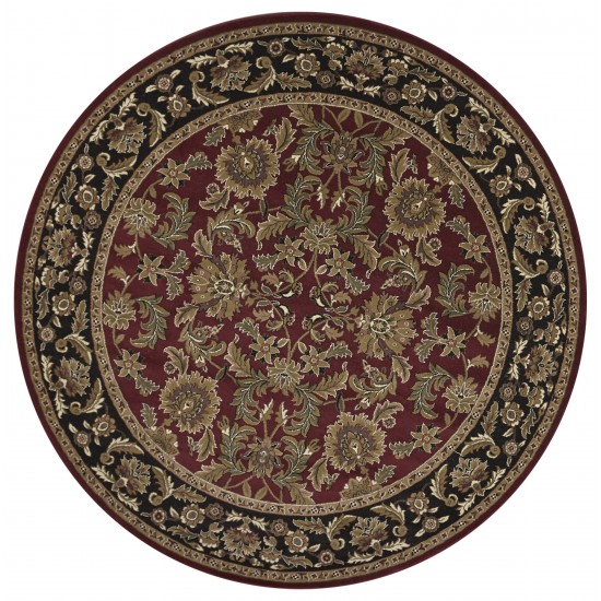 Cambridge Red/Black Kashan 7'7" Round Rug