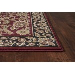 Cambridge Red/Black Kashan 7'7" Round Rug