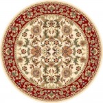 Cambridge 7303 Ivory/Red Kashan 7\'7" Round Rug